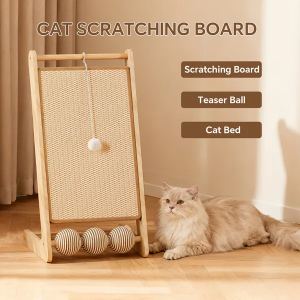 Grattoir chat sisal L forme balle pendante