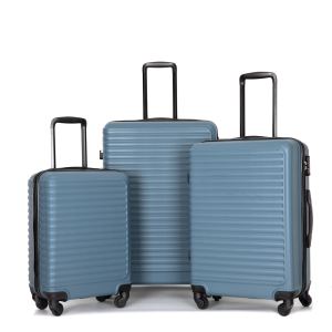 Ensemble bagages 3 pièces coquille rigide TSA bleu