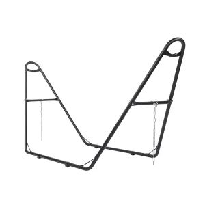 Support hamac double barillet fer, assemblage facile, noir