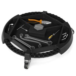 Chariot à outils roulant 4 compartiments roues pivotantes 360° magnétique