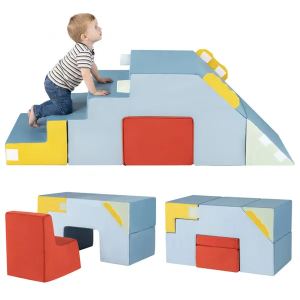 Ensemble grimpette mousse 3 en 1 avec glissade et table