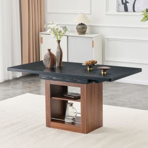 Table à manger extensible 59-71po rangement, 4-8 personnes