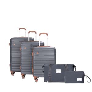 Ensemble bagages 5 pièces, serrure TSA, gris foncé