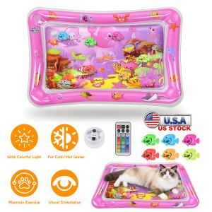Tapis sensoriel pour chat avec poissons flottants LED
