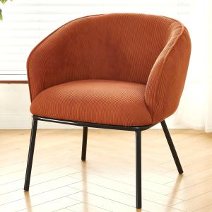 Fauteuil tonneau corduroy metal jambes montage facile