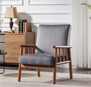 Fauteuil mi-siècle moderne 25po, gris
