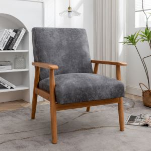 Fauteuil mid-century classique 25.38po gris