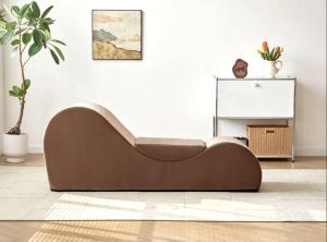 Chaise Solace mousse ergonomique lavable brun