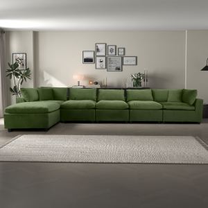 Sofa sectionnel modulaire Hayward olive velours