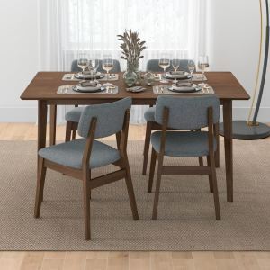 Table salle à manger Carlos bois massif 4 chaises