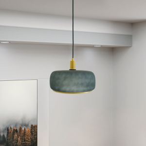 Lampe suspendue Dune - vaporisé noir et or