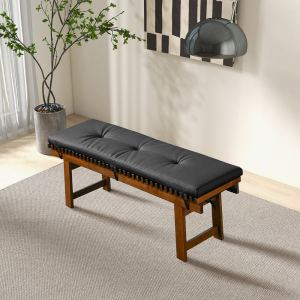 Banc Lucia cuir PU noir