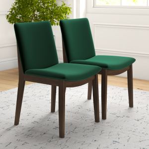 Chaise salle à manger Laura mi-siècle bois, ens. 2