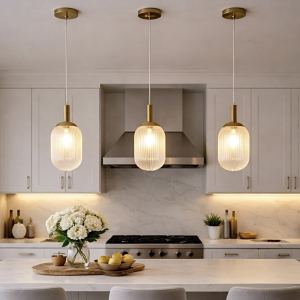 Lampe suspendue moderne bronze cristal 110-120V chambre salon