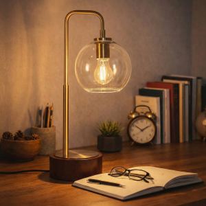LuxeRay Lampe table globe verre design classique