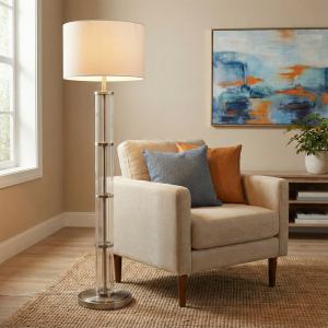 Lampadaire Nimbus nickel brossé 3 positions
