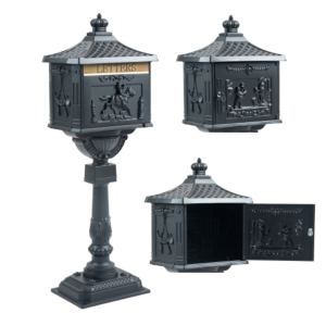 Boîte aux lettres aluminium noir sécurisée