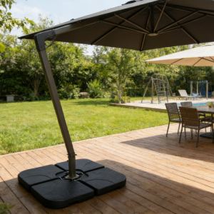 Support parapluie patio lourd 160-220 lbs noir outdoor