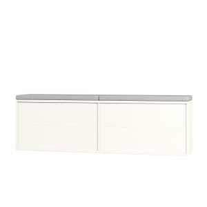 Banc rangement chaussures bois 18 compartiments coussin