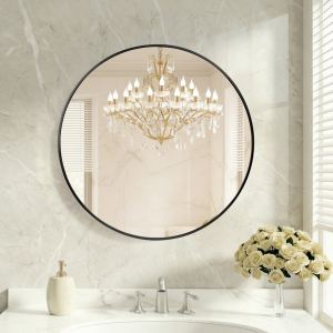 Miroir mural rond salle bain, entrée, chambre, vanité