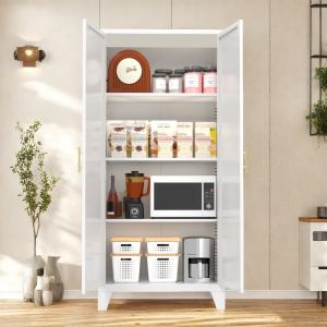Armoire 61 po 2 portes métal - Blanc rangement
