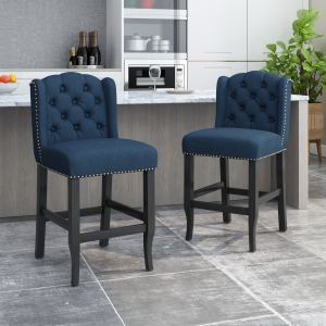 Vienna Tabourets comptoir dossier 27po bleu marine, 2