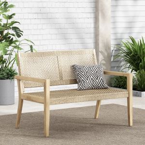 Causeuse osier acacia extérieur, multimarron