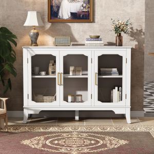Armoire entrée 3 portes rangement blanc