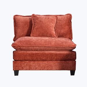 Sofa Cloud 1 place, chenille respirable, orange, SW501BOG