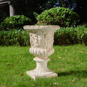 Urne jardin MGO blanc antique 27 po H