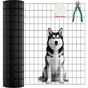 Grillage vinyl noir 48"x33' calibre 16 clôture volaille