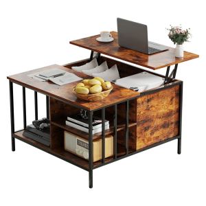 Table café fermeture relevable, rangement, 31,5po ajustable