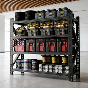 Étagère garage 5000 lbs, 4 tablettes, 63Hx67Lx23,7P, industrielle