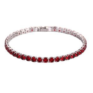 Bracelet tennis chaîne zircone cubique or 14K femme