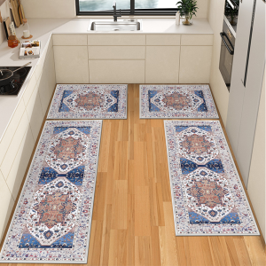 Ensemble 3 tapis cuisine boho antidérapant lavable épais couloir
