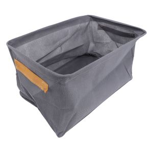 Bac rangement vêtements tissu pliable 6 pièces gris 42x28x25cm