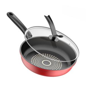 Poêle fonte antiadhésive 28cm/11'' couvercle induction