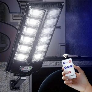Lampadaire solaire LED extérieur jour brillant