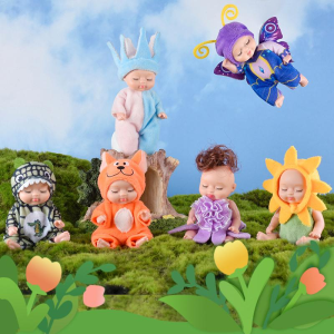 6 poupées princesse endormie jouets ensemble boîte cadeau