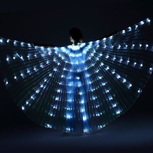 Ailes lumineuses LED 9.8pi danse ventre blanc costume