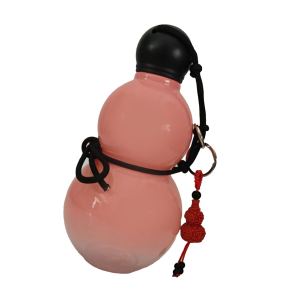 Bouteille eau isolée 800ml style calebasse - Rose