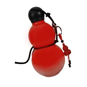Bouteille eau 800ml isolée style calebasse, rouge, sport portable