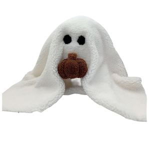 Coussin fantôme citrouille coton, décor Halloween