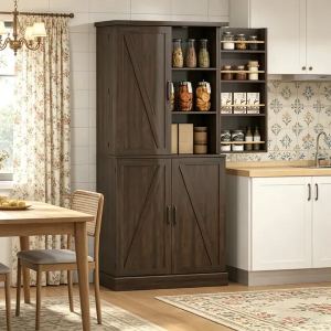 Cabinet rangement style grange 29,9 x 15,7 x 72 po cuisine tablettes
