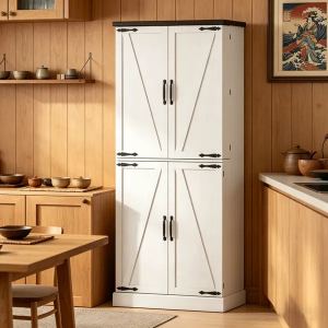 Cabinet rangement style grange 29,9 x 15,7 x 72 po cuisine tablettes