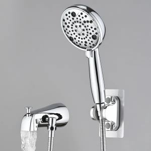 Pomme douche haute pression 8 réglages, tuyau & dérivation
