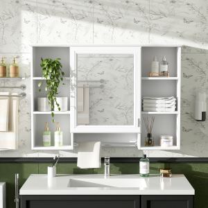 Armoire miroir salle bain 42 po murale porte soft-close
