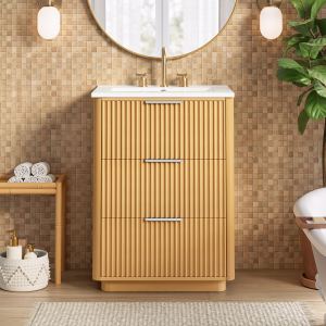 Vanité salle de bain 24" luxe moderne, lavabo céramique