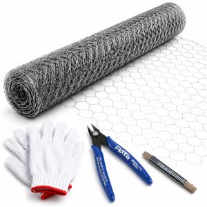 Treillis métallique galvanisé hexagonal, 21 calibre, rustique, jardin