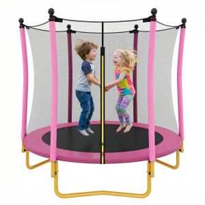 Trampoline 5,5pi enfants filet sécurité intérieur extérieur mousse